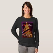 Eu adoro Paris nas t-shirts femininas de Las Vegas