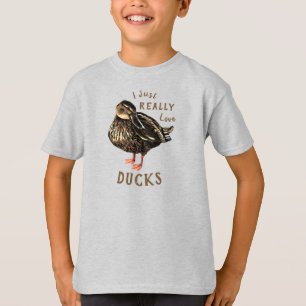 Eu Adoro Patos Crianças T-Shirt