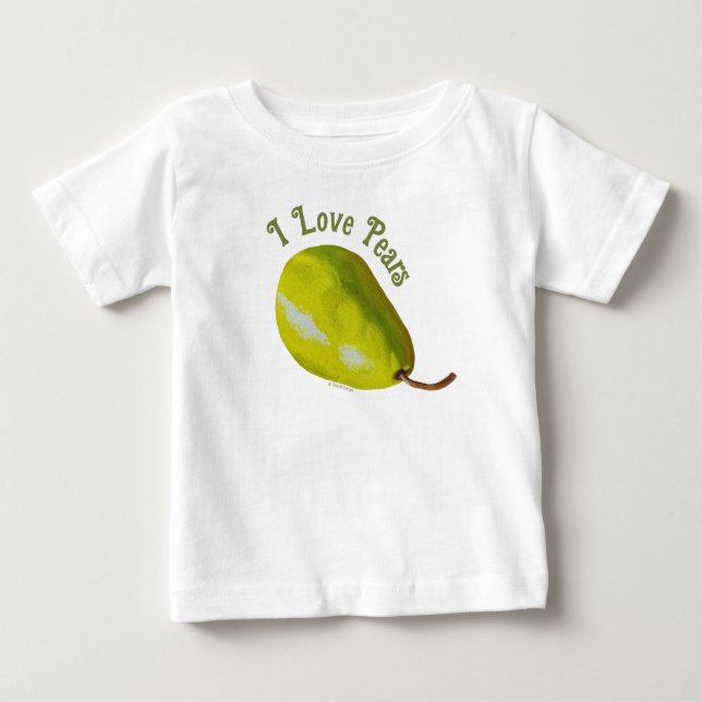 Eu adoro Pears Baby T-Shirt (Frente)