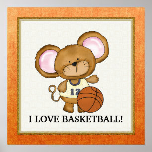 Eu adoro poster de basquete