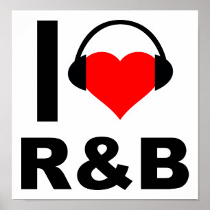 Eu Adoro Poster Engraçado de R&B