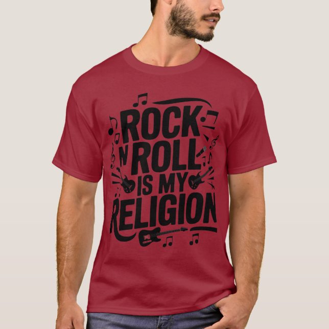 Eu adoro rock musical T-Shirt (Frente)