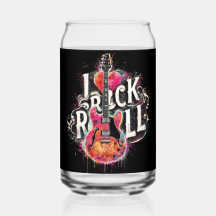 Eu Adoro Rock N Roll Pintura Elétrica De Violão