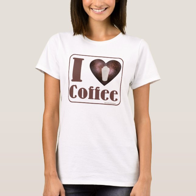 Eu adoro t-shirt de café (Frente)