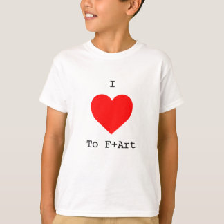 Eu adoro T-shirt de F+Art Kid do F+Art Cafe