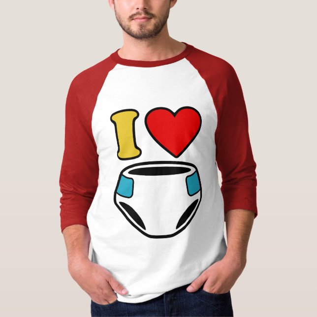 Eu adoro T-Shirt FRALDA (Frente)