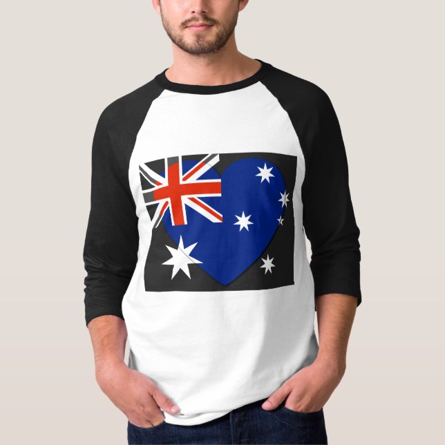 Eu adoro T-shirts da Austrália (Frente)