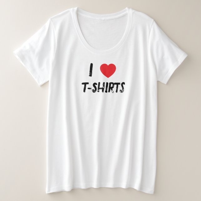 Eu adoro T-Shirts T-Shirt (Frente do Design)