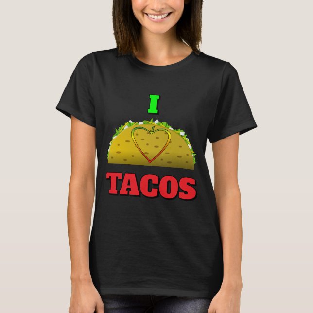 Eu adoro Tacos camisa camisas de camisa e casacos (Frente)