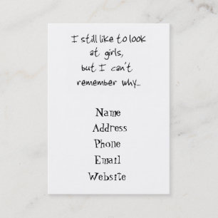 Eu ainda gosto de olhar o cartão do menina-negócio