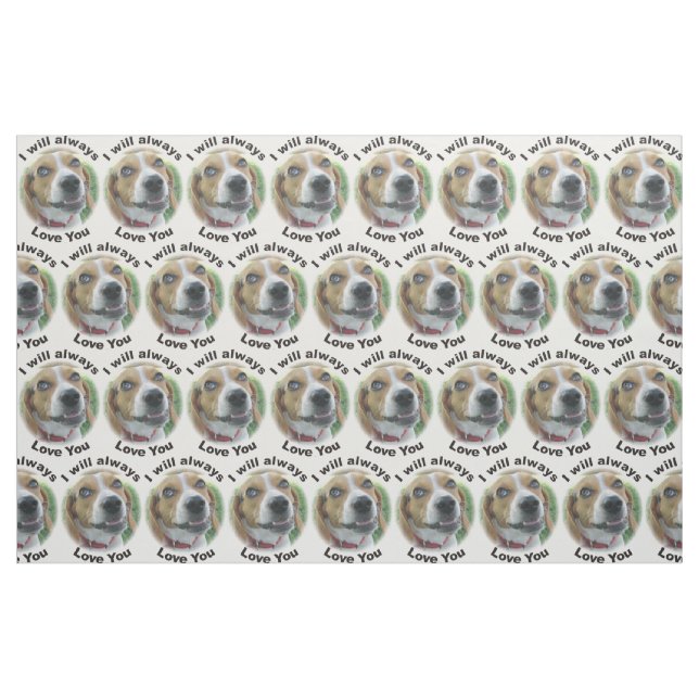 Eu amá-lo-ei sempre tecido do lebreiro (Fat Quarter)