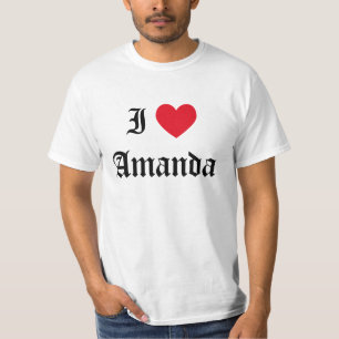 Eu amo a camisa conhecida