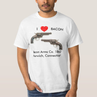 Eu amo a camisa da arma do bacon
