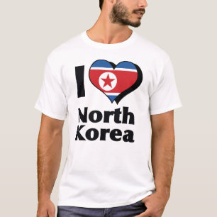 Eu amo a camisa da bandeira da Coreia do Norte