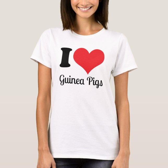 Eu amo a camisa das cobaias (Frente)