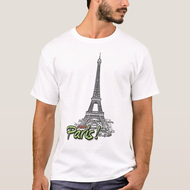 Eu amo a camisa de Paris (Frente)