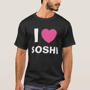 Eu amo a camisa de Soshi T (o preto)