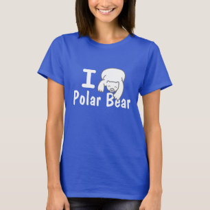 Eu amo a camisa do azul do urso polar