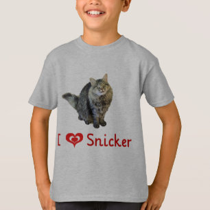 Eu amo a camisa do doce do Snicker