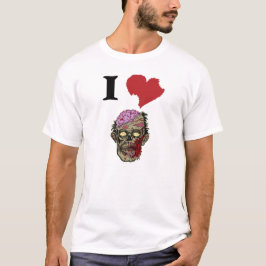 EU AMO A CAMISA GRÁFICA DOS ZOMBIS T