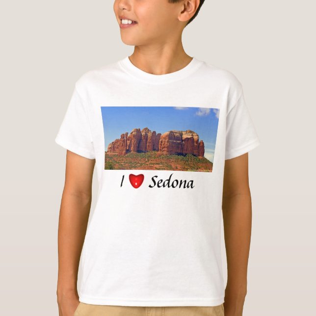 Eu amo a camisa leve do miúdo de Sedona (Frente)