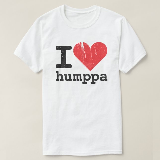 Eu amo a camiseta básica Humppa (Frente do Design)