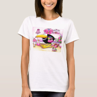 Eu amo a camiseta COR-DE-ROSA do corvo