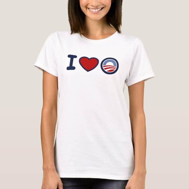 Eu amo a camiseta da camisola de alças de Obama (Frente)