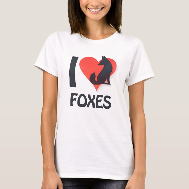 Eu amo a camiseta da Foxes (Frente)