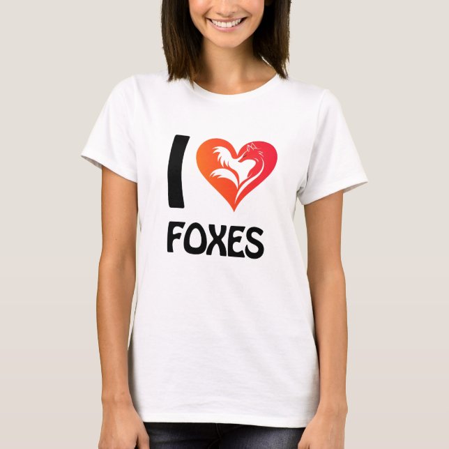 Eu amo a camiseta da Foxes (Frente)