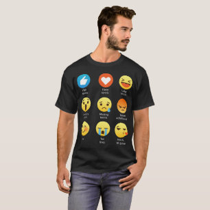 Eu amo a camiseta do gráfico do Emoticon de Emoji