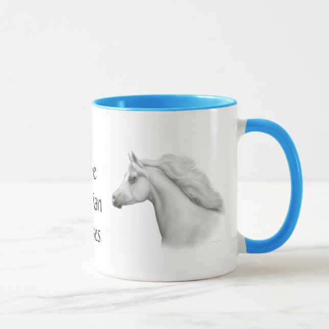 Eu amo a caneca árabe dos cavalos (Direita)