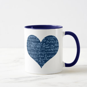 Eu amo a caneca da matemática