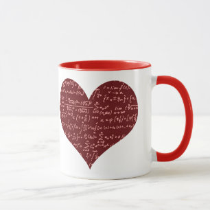 Eu amo a caneca da matemática