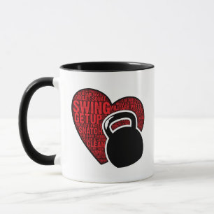 EU AMO A CANECA DE CAFÉ DE KETTLEBELL