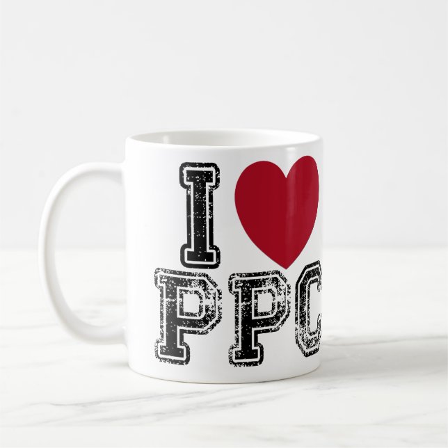 Eu amo a caneca de café do PPC (Esquerda)