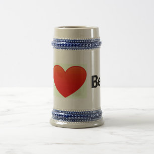 Eu amo a caneca de cerveja da cerveja