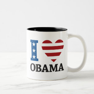 Eu amo a caneca de Obama