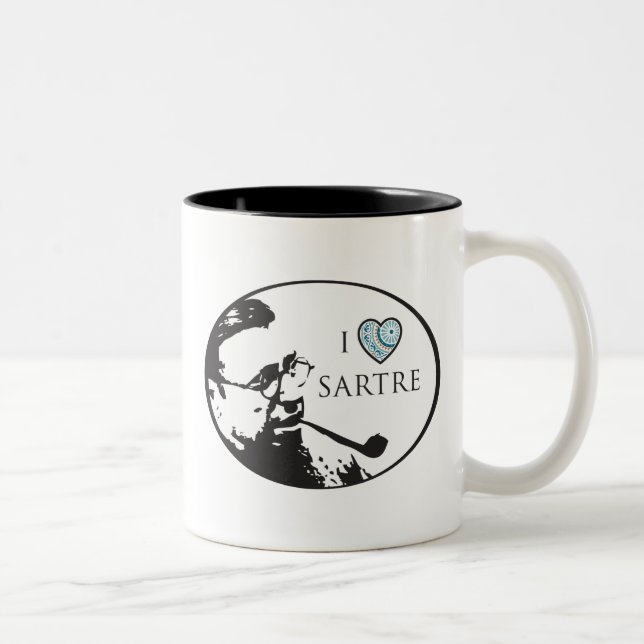 Eu amo a caneca de Sartre (Direita)