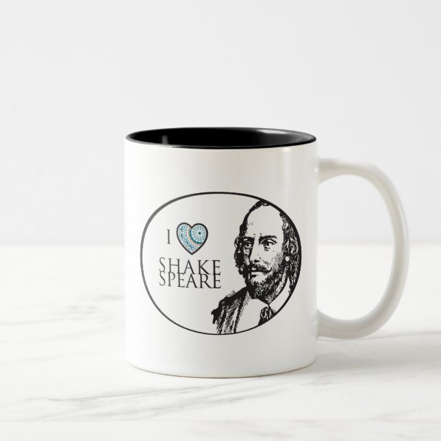 Eu amo a caneca de Shakespeare (Direita)