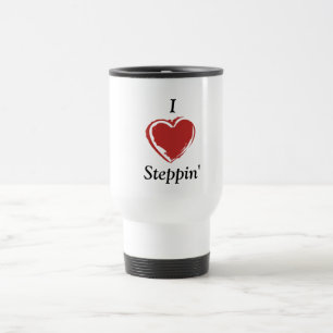 Eu amo a caneca de viagem de Steppin