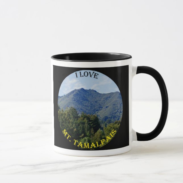 Eu amo a caneca do Mt. Tam (o preto) (Direita)