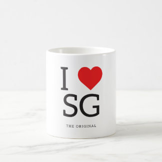 Eu amo a caneca do SG do coração de Singapore | I