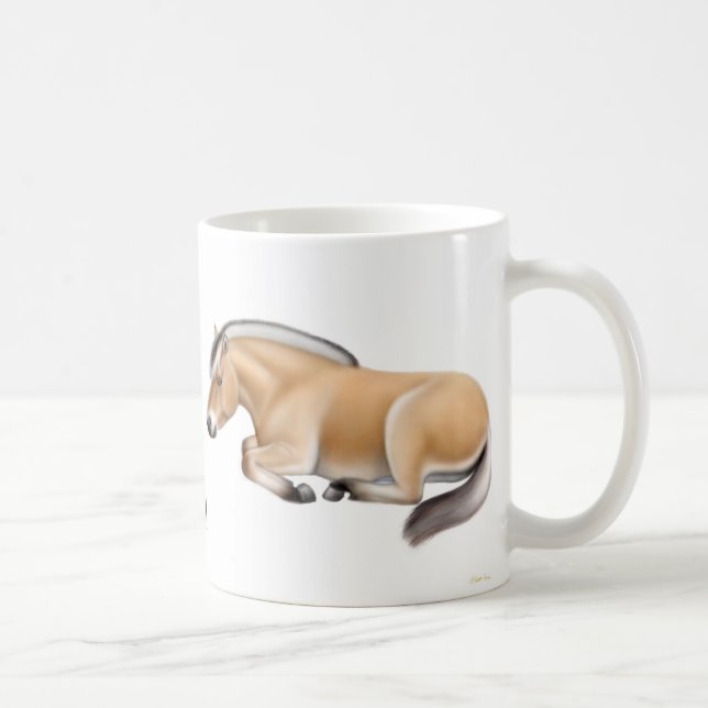 Eu amo a caneca dos cavalos do fiorde (Direita)