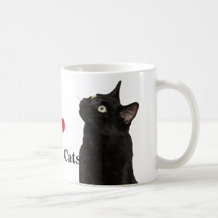 Eu amo a caneca dos gatos pretos