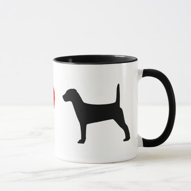 Eu amo a caneca dos terrier de Jack Russell (Direita)