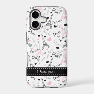 Eu amo a capa de telefone do iPhone 5 de Paris