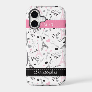 Eu amo a capa de telefone do iPhone 5 de Paris