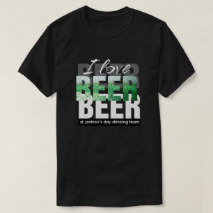 Eu amo a cerveja. T-shirt do dia de St Patrick