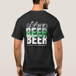 Eu amo a cerveja. T-shirt do dia de St Patrick